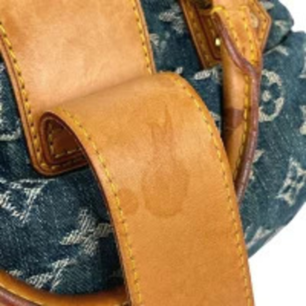 Louis Vuitton Pleaty Handbag Monogram Denim Blue - Picture 6 of 7